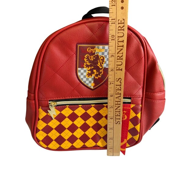 Harry Potter Faux Leather Gryffindor Mini Backpack Women's Red Everyday School - Picture 7 of 10